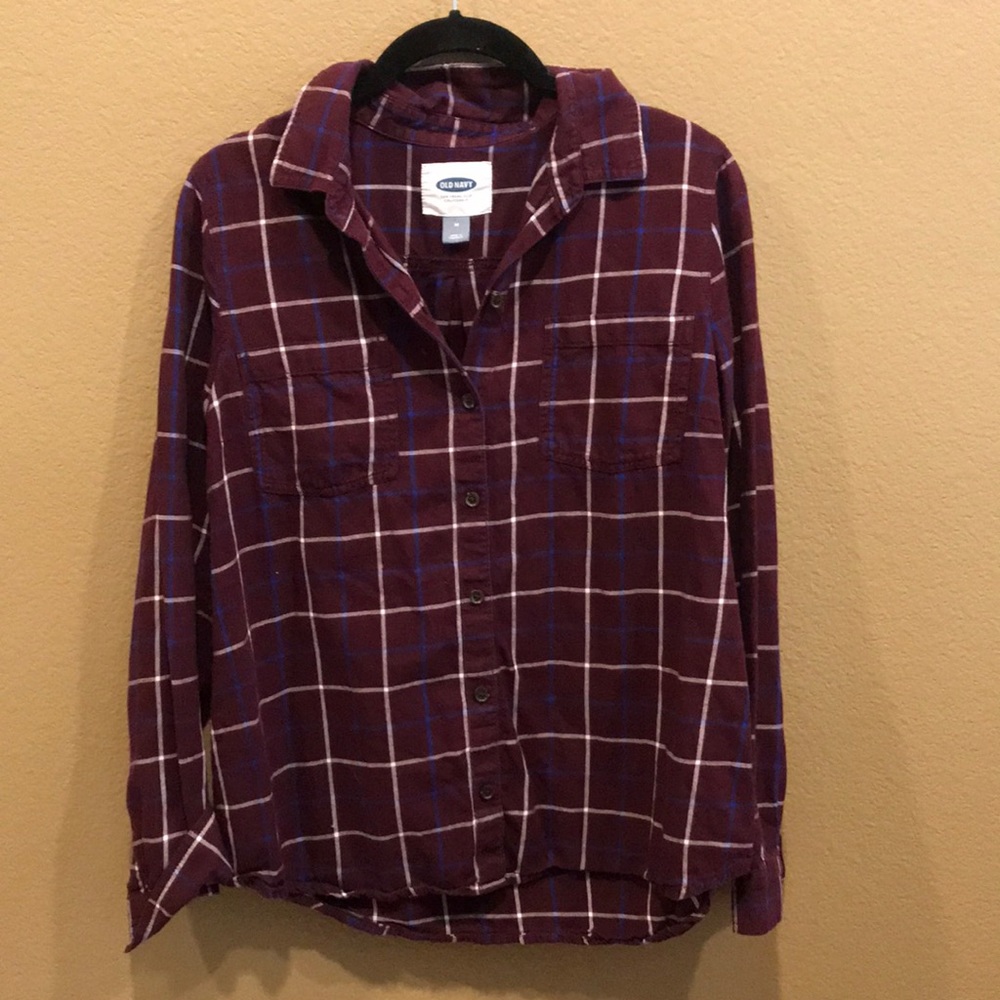 Maroon Plaid Flannel from Old Navy